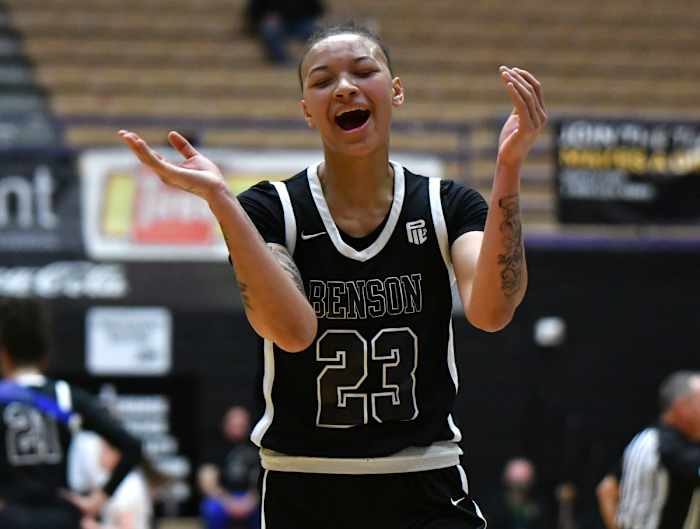 Benson South Medford girls basketball Taylor Balkom 30